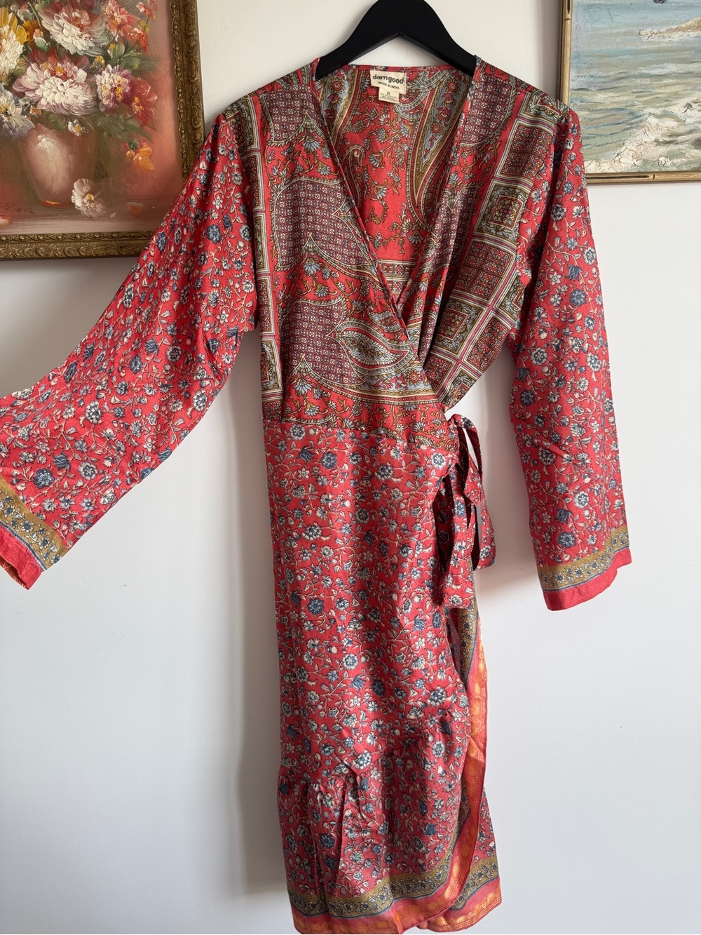 Darn Good Wrap Dress Silk